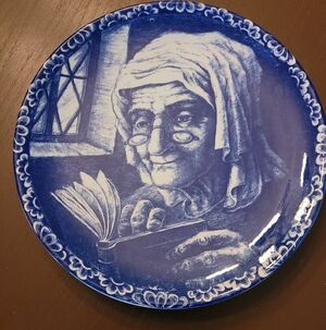 BOCH Vintage Blue Ceramic Art Plate